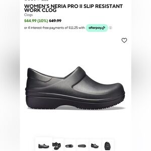 Crocs clog: WOMEN’S NERIA PRO II WORK CLOG